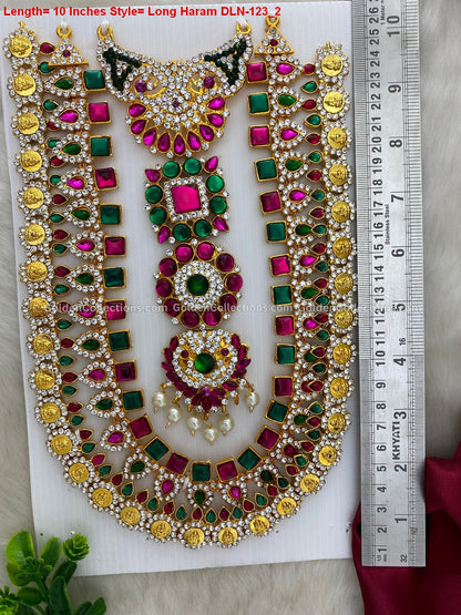 Goddess Lakshmi Elegant Long Necklace - DLN-123 2