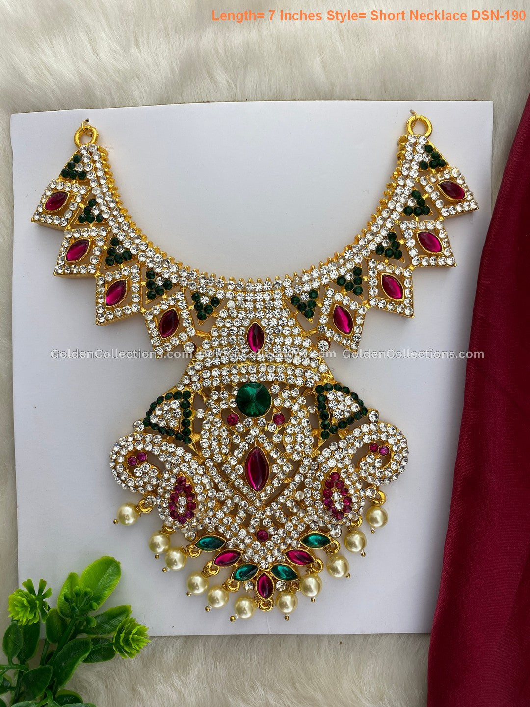 Goddess Lakshmi Jewellery - Buy Deity Short Haram Online - DSN-190