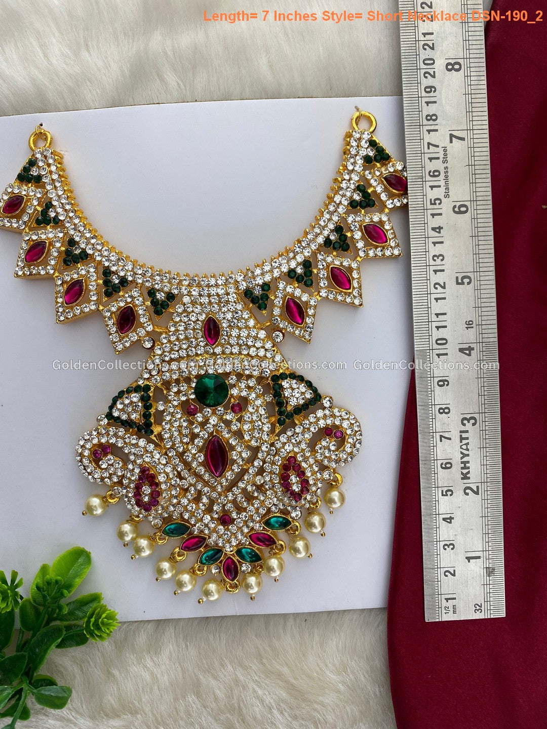 Goddess Lakshmi Jewellery - Buy Deity Short Haram Online - DSN-190 2