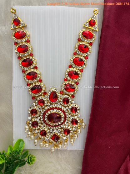 Goddess Lakshmi Jewellery - Elegant Short Necklace - DSN-174
