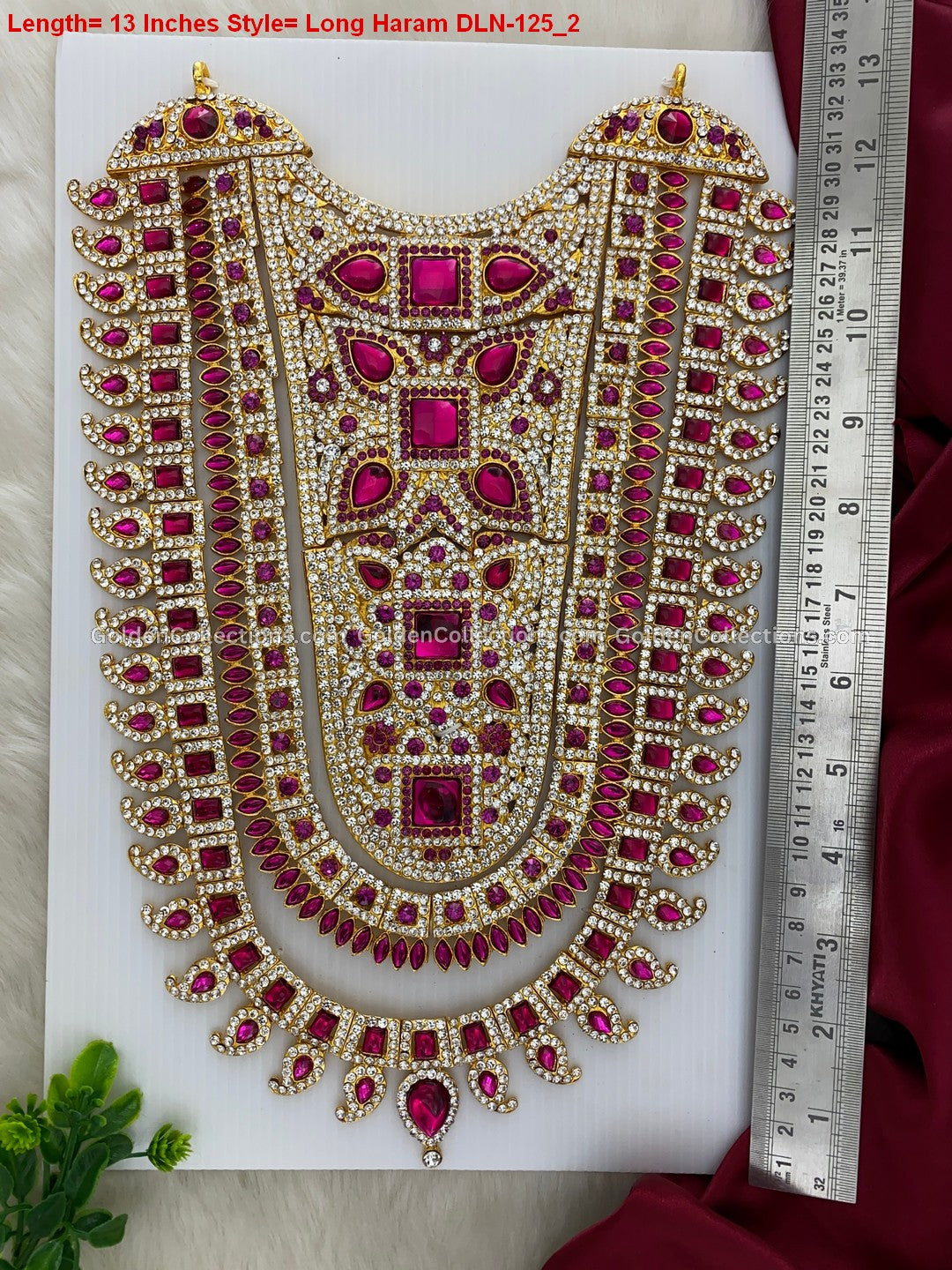 Goddess Lakshmi Jewellery Set - Amman Long Haram DLN-125 2