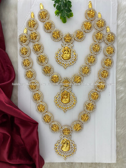 Goddess Lakshmi Long Necklace - Temple Jewellery DLN-057