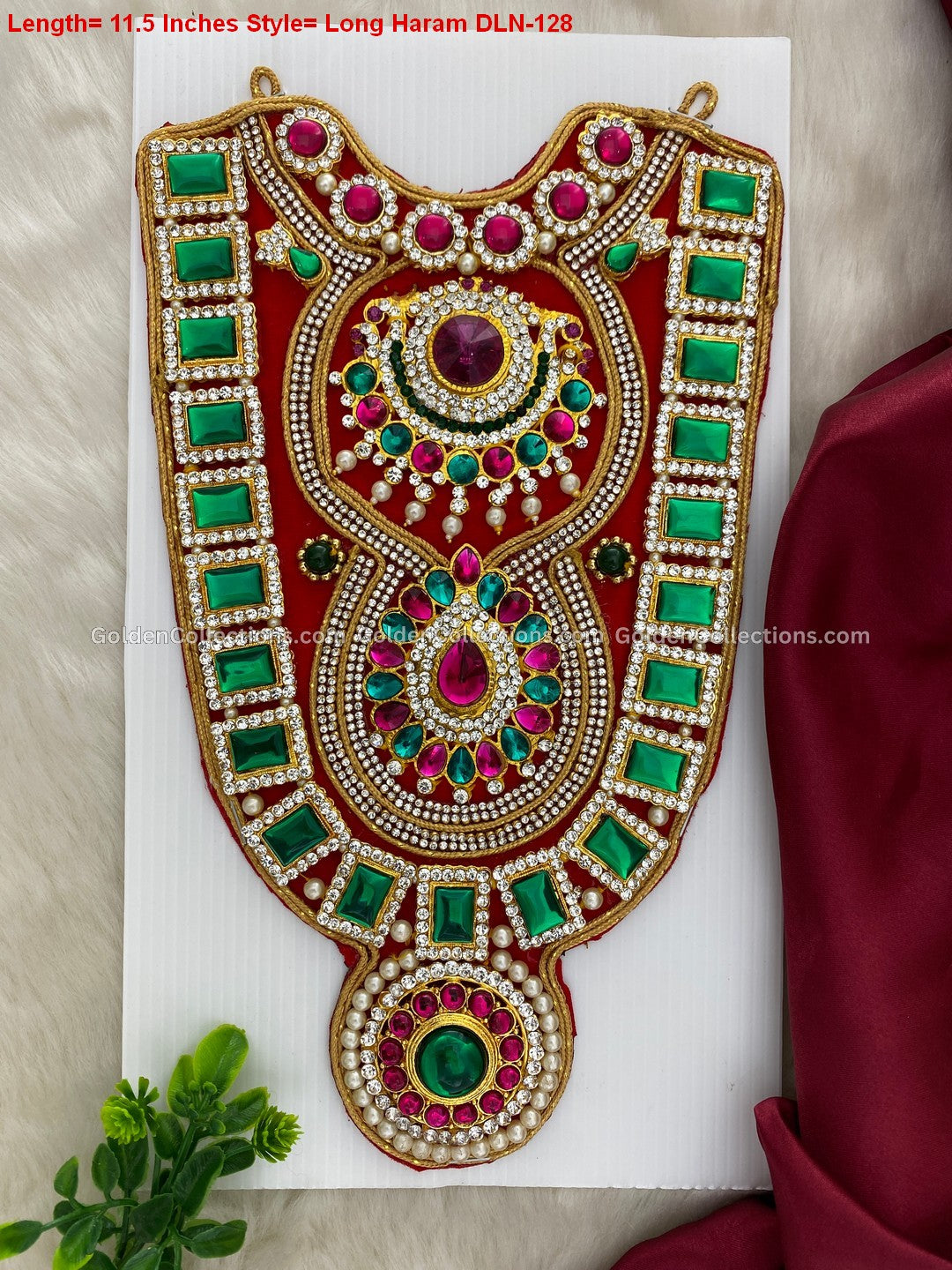 Goddess Lakshmi Ornate Long Necklace - DLN-128