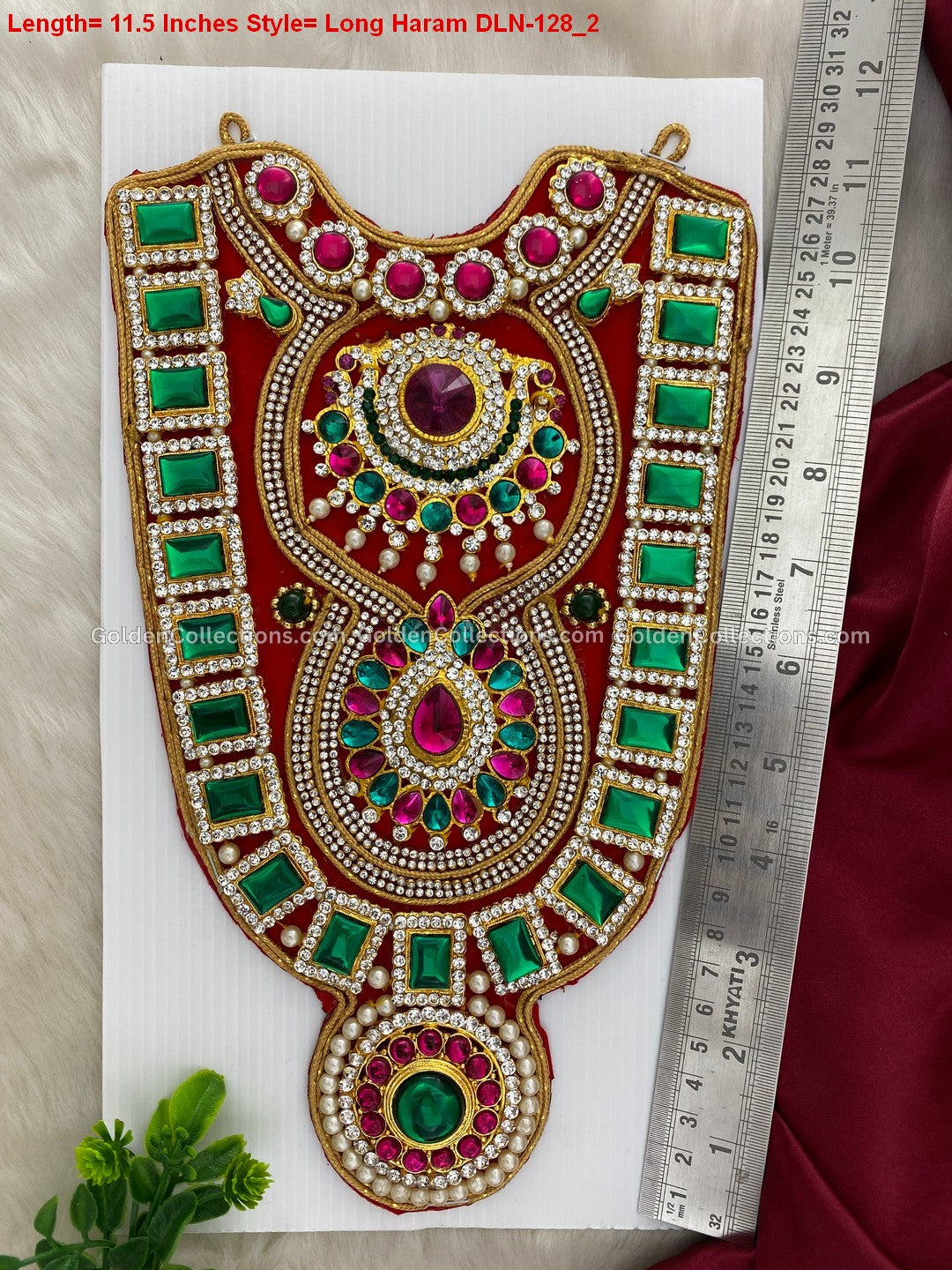 Goddess Lakshmi Ornate Long Necklace - DLN-128 2
