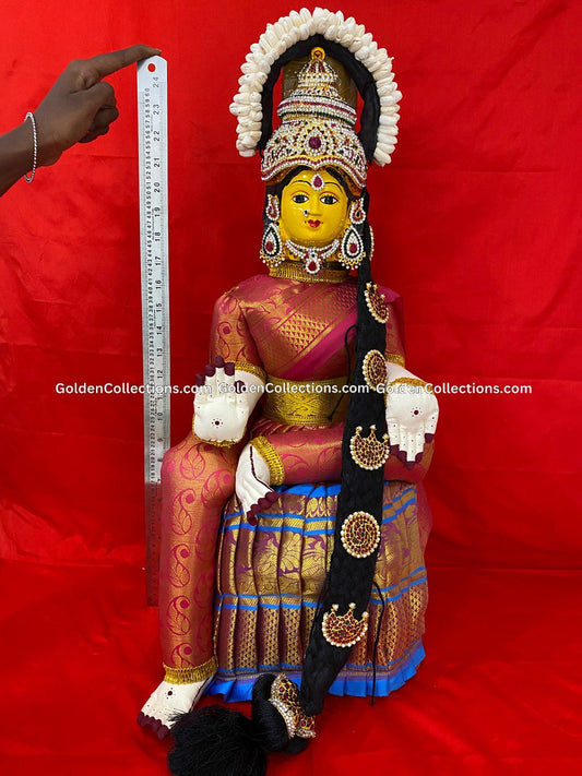 Varalakshmi Amman Idol Full Set 26 in Multi Color VVD092 for Varalakshmi Vratham pooja image 2