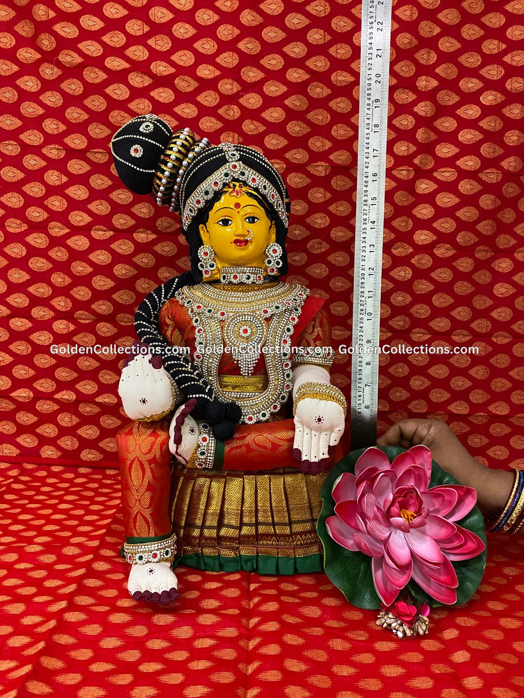 Goddess Varalakshmi Doll with Saree - Traditional and Elegant - VVD-015 2
