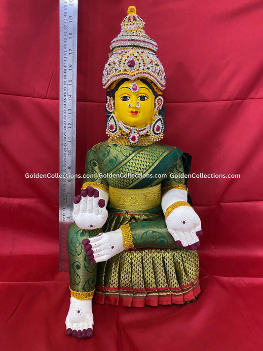 Varalakshmi Amman Idol Full Set 19 in Green VVD054 for Varalakshmi Vratham pooja image 2