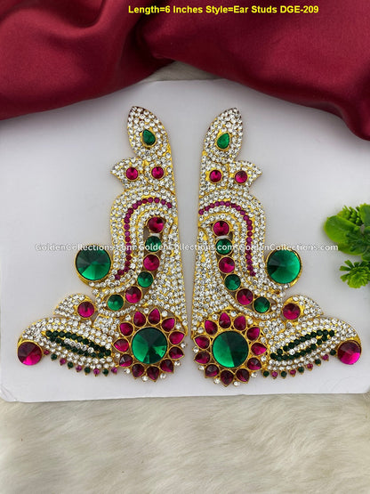 Goddess ear ornaments jewelry - GoldenCollections DGE-209