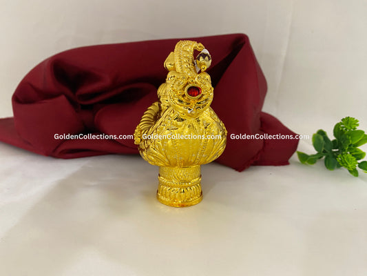 Gold Plated Crown Mukut for God Goddess - GoldenCollections DGC-037
