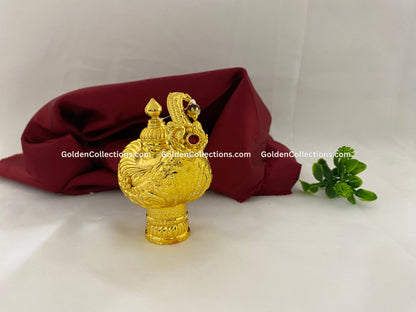 Gold Plated Crown Mukut for God Goddess - GoldenCollections DGC-037 5