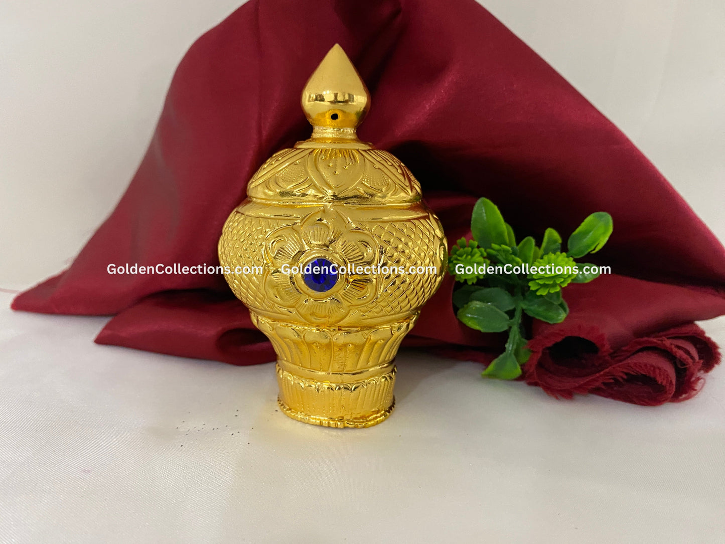 Gold Plated God Goddess Crown Mukut - GoldenCollections DGC-002