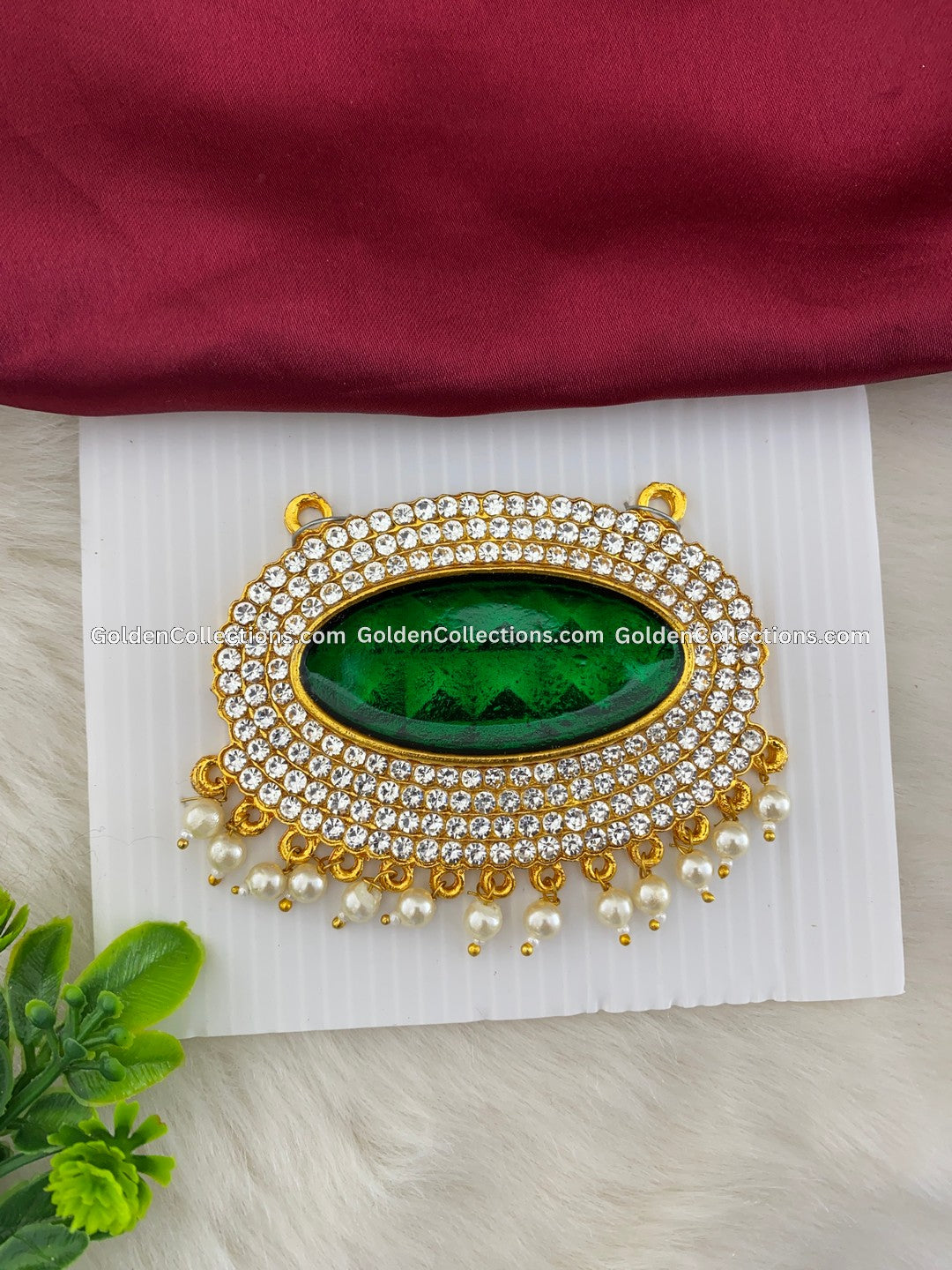 Gold-Plated Temple Locket for Idol Decor - Exclusive Design DGP-069