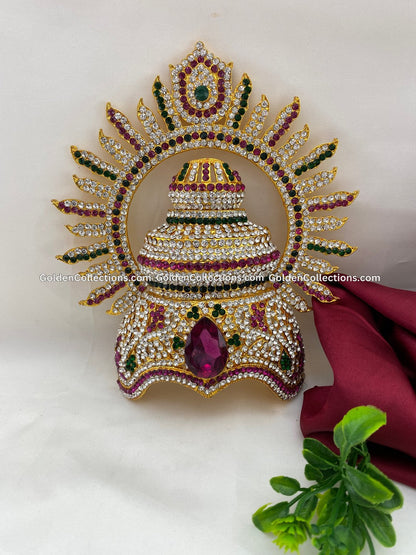 Golden Crown for Hindu Goddess - GoldenCollections DGC-088