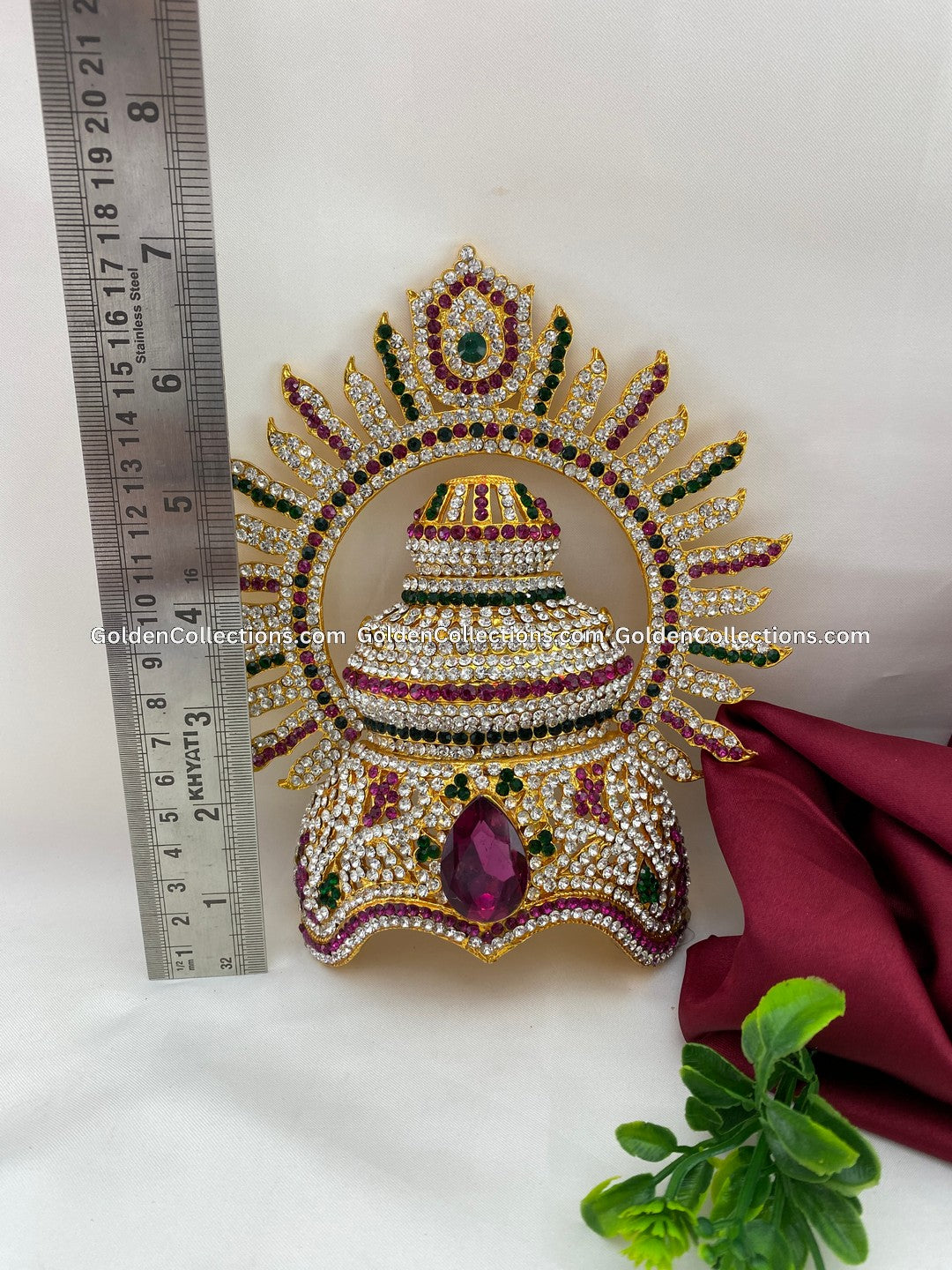 Golden Crown for Hindu Goddess - GoldenCollections DGC-088 2