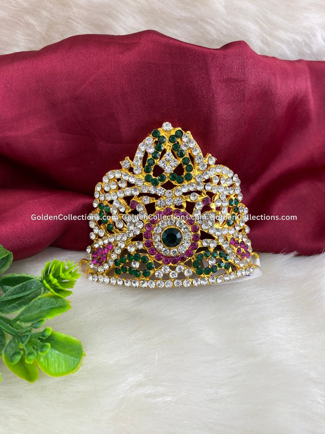 GoldenCollections Hindu Deity Jewelry Crown Kireedam - DGC-0167