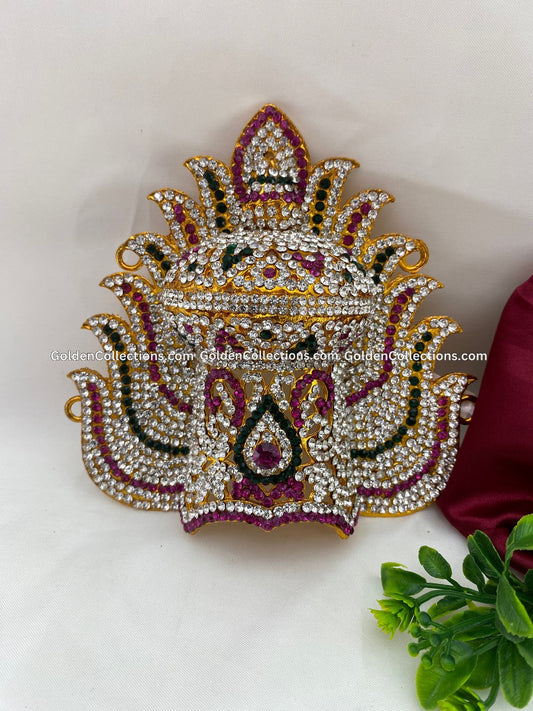 Graceful Crown Mukut for Goddess - GoldenCollections DGC-080