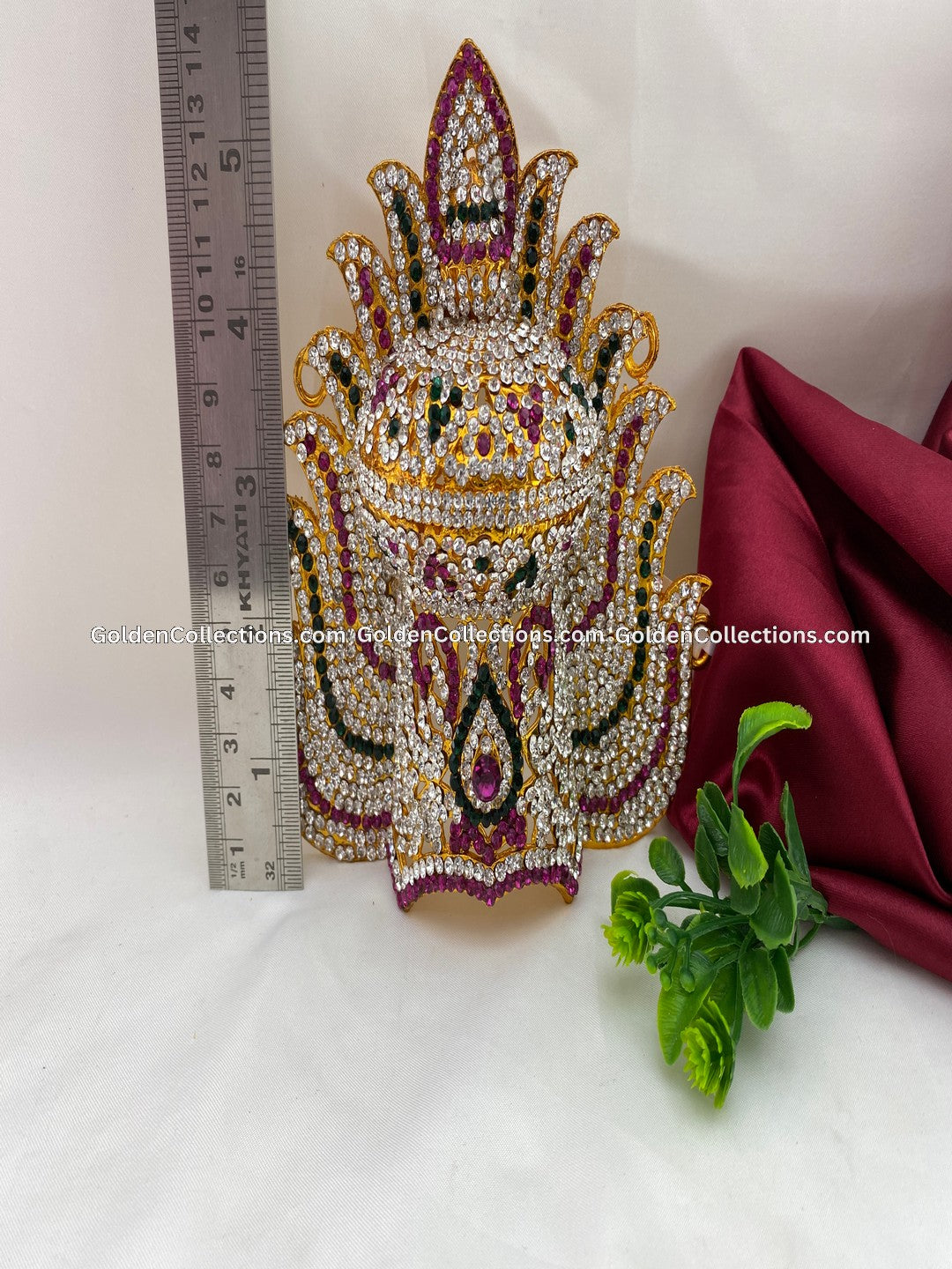 Graceful Crown Mukut for Goddess - GoldenCollections DGC-080 2