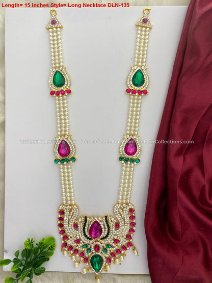 Graceful Divine Long Necklace - Ornate Design DLN-135