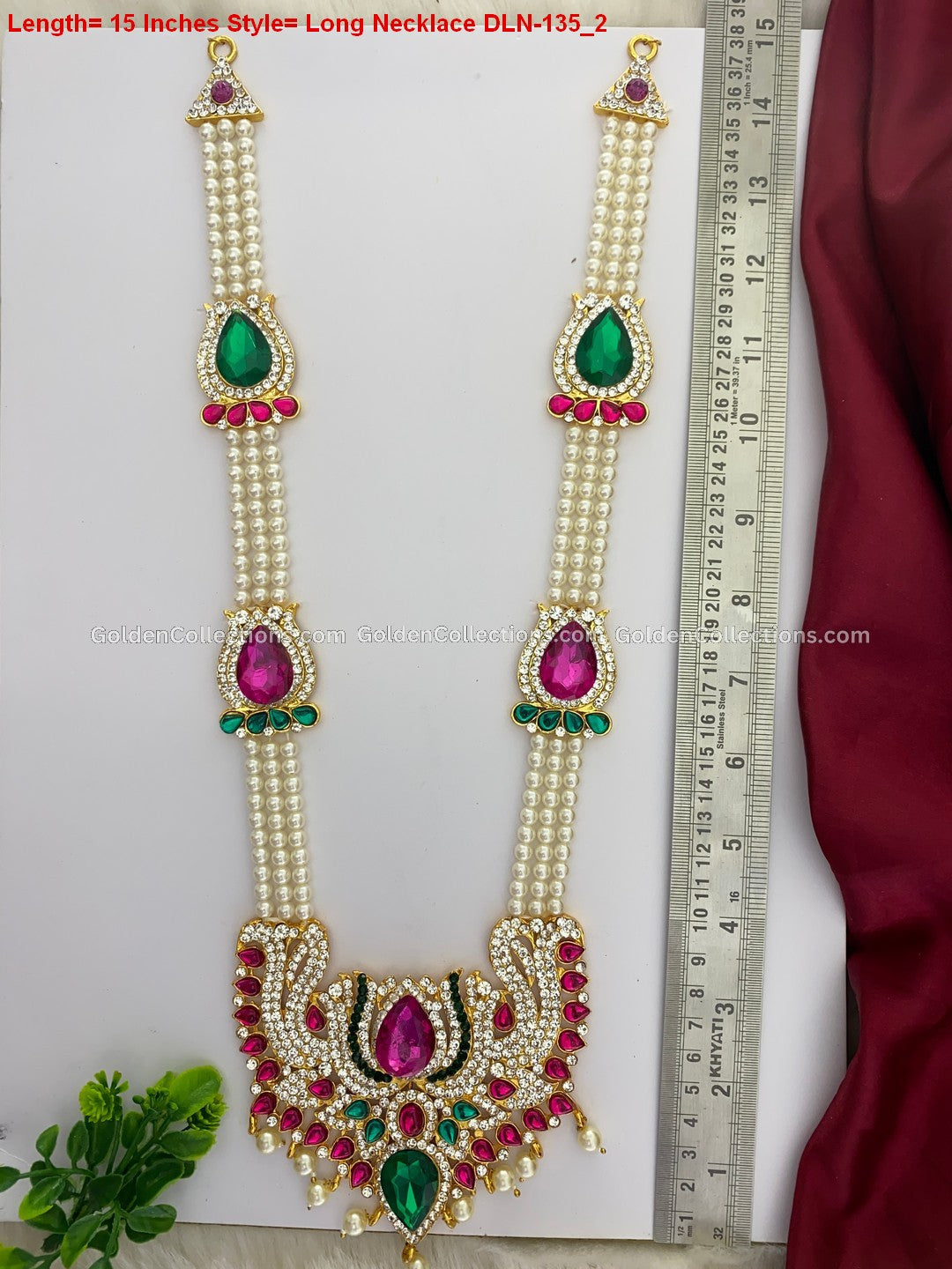 Graceful Divine Long Necklace - Ornate Design DLN-135 2