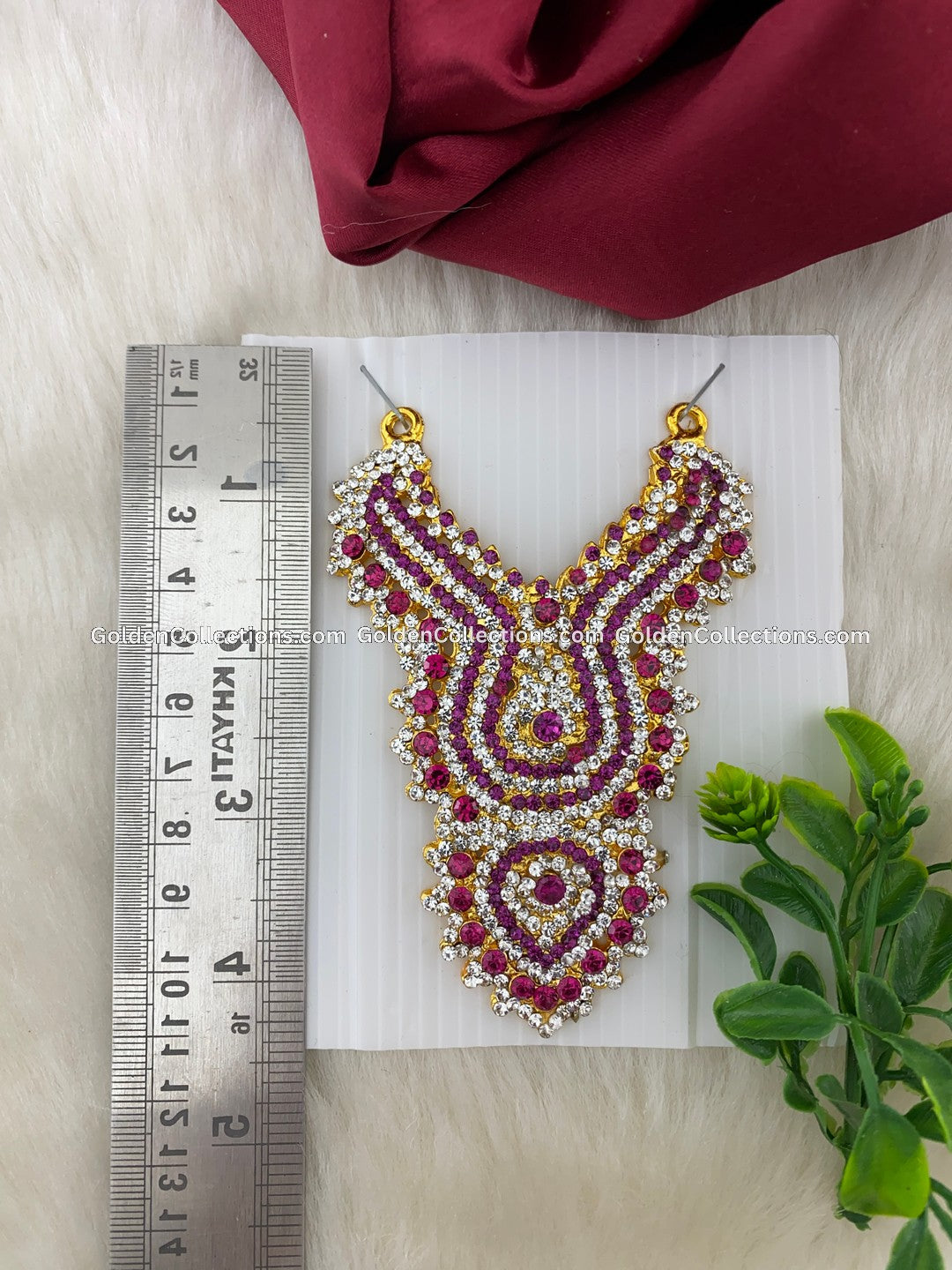 Graceful Divine Short Necklace - Ornate Design DSN-143 2