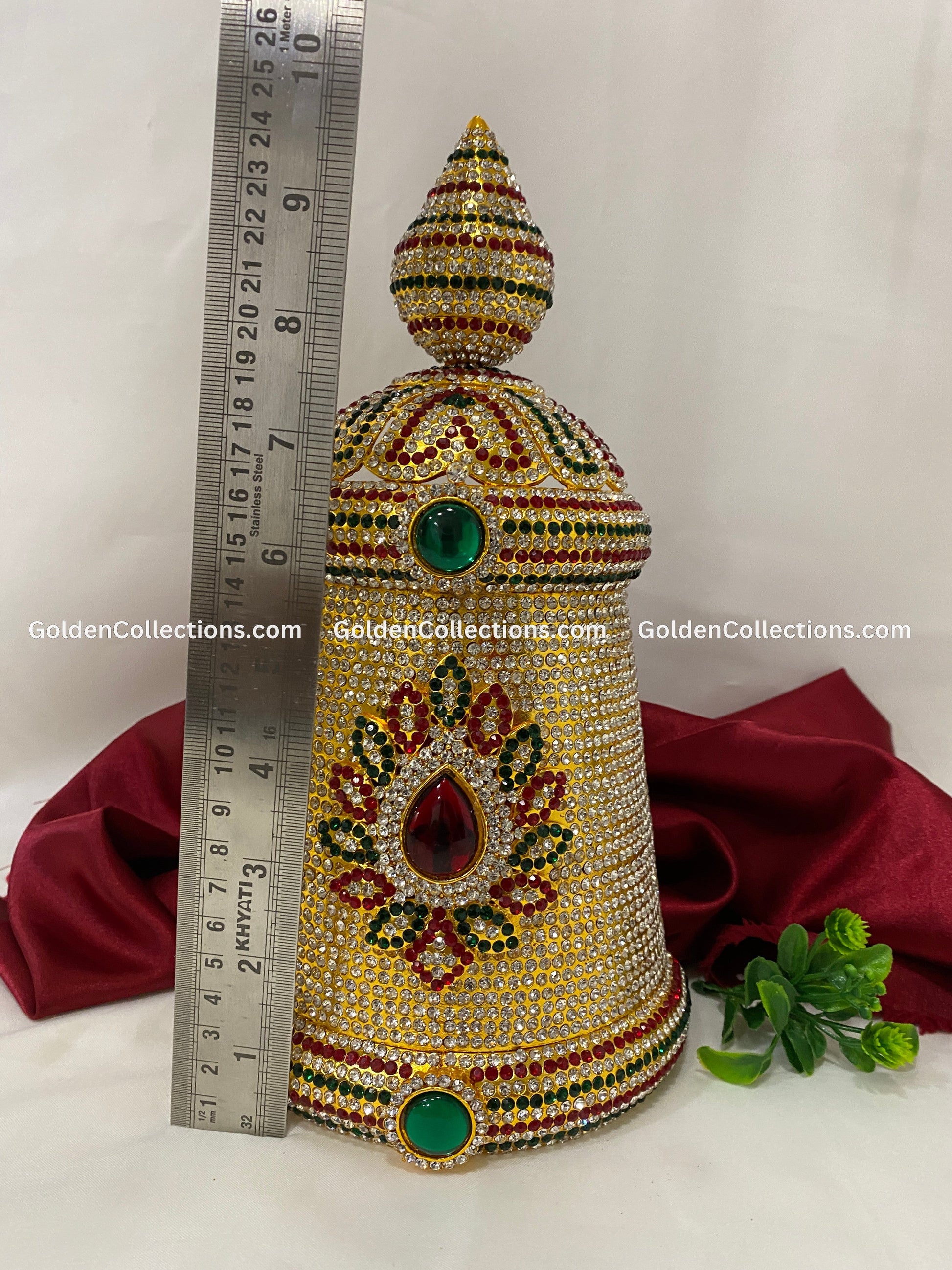 Hindu Deity Crown with Intricate Design - GoldenCollections DGC-035 2