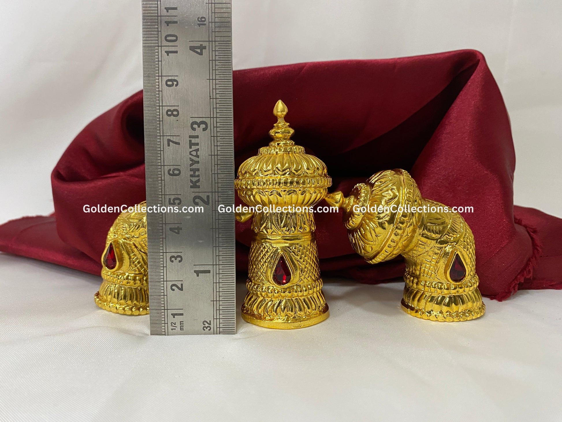Hindu Deity Jewelry Crown Mukut - GoldenCollections DGC-007 3
