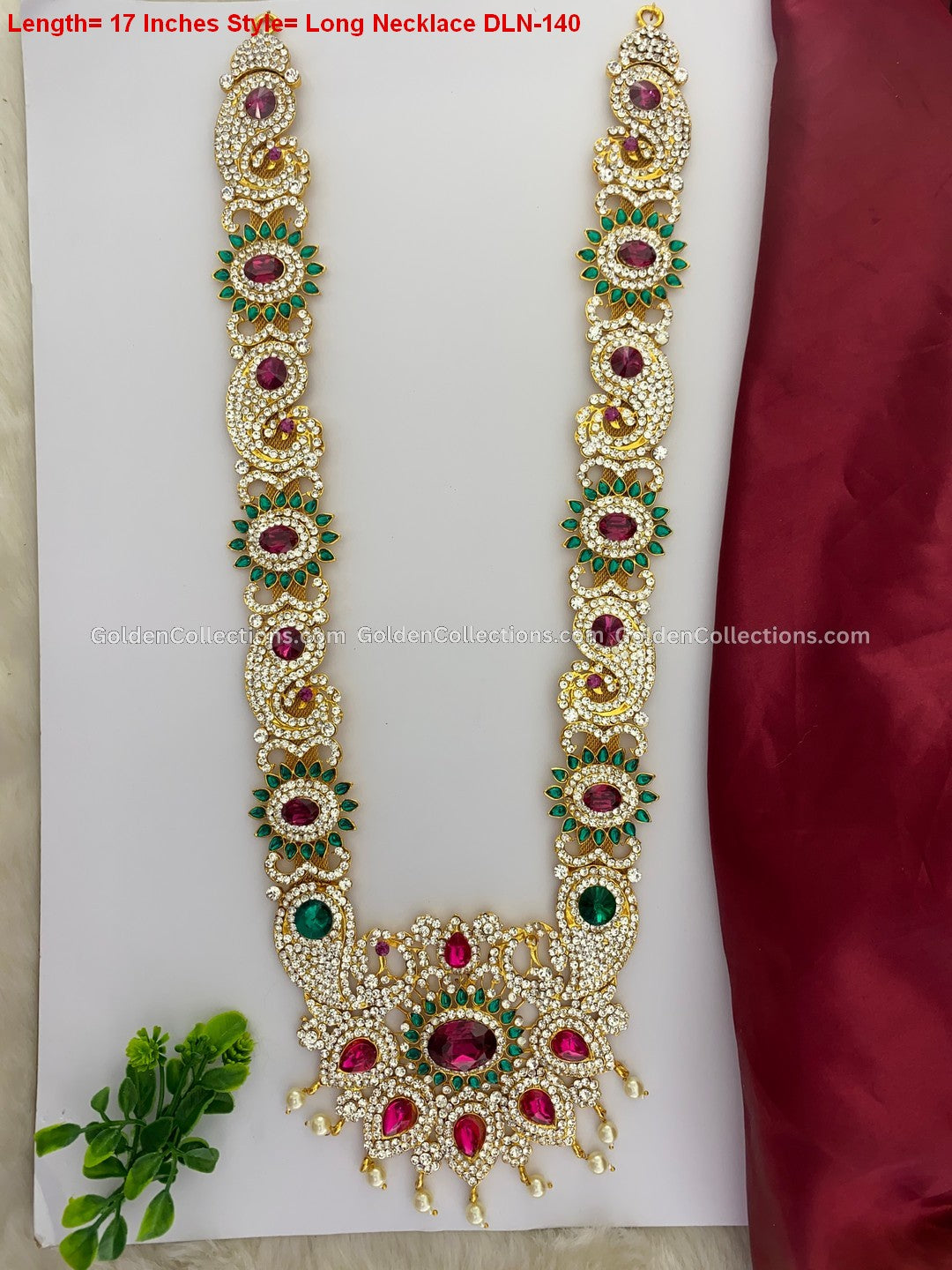 Hindu God Jewellery - Amman Stone Necklace for Deity DLN-140