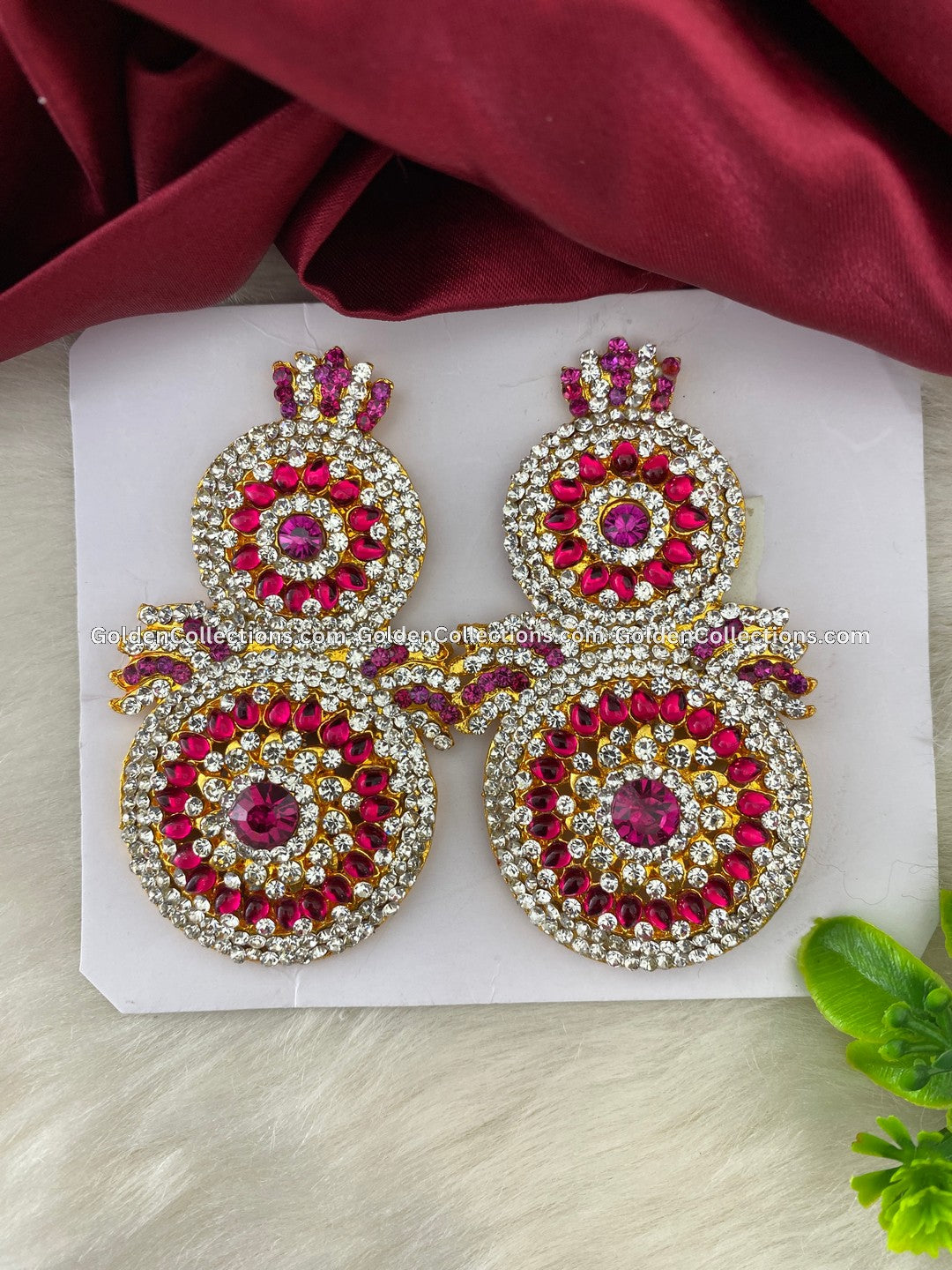 Hindu God Jewellery Ear Studs - Elegant Divine Adornments - DGE-178