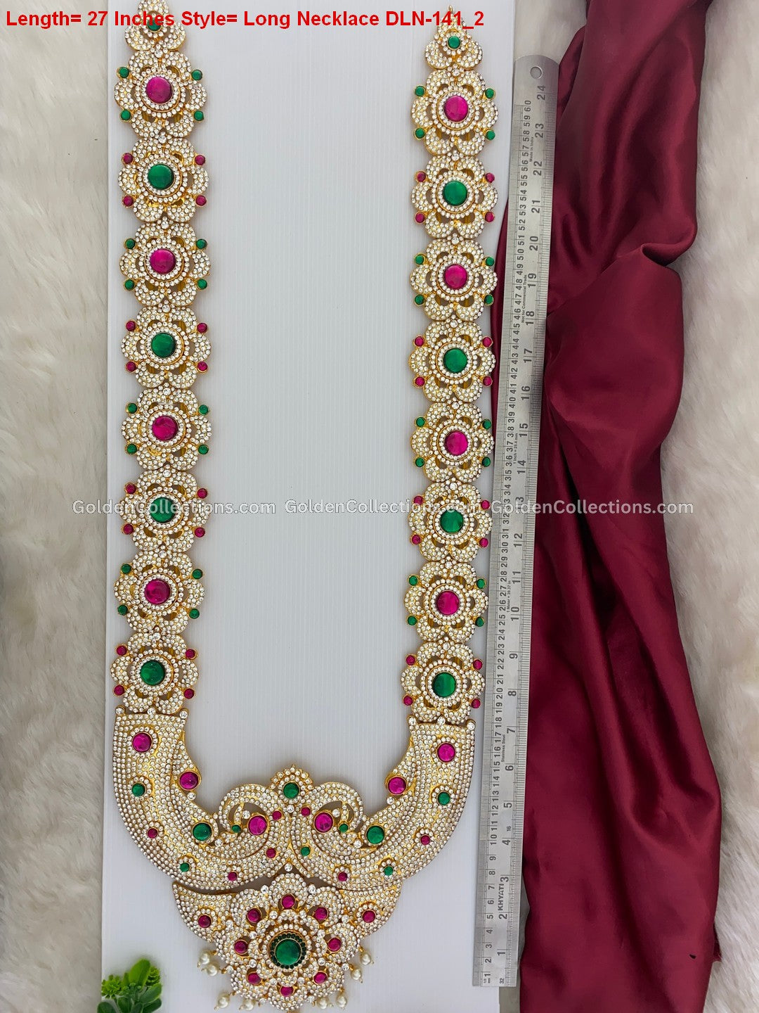 Hindu God Jewellery Ensemble - Stone Necklace DLN-141 2