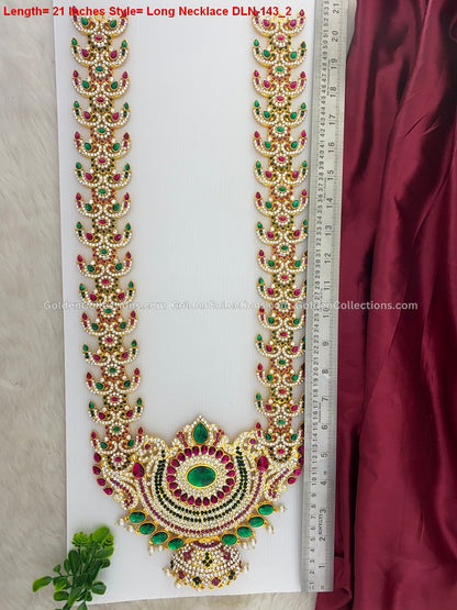 Hindu God Jewellery Set - Deity Stone Necklace DLN-143 2