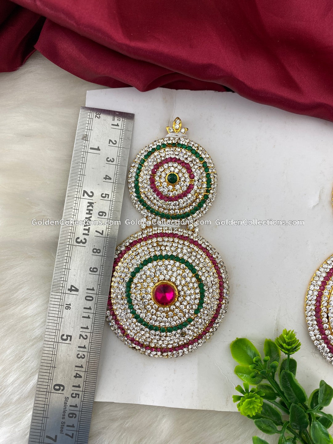 Hindu Goddess Earrings - Sacred Ear Ornaments - DGE-118 2
