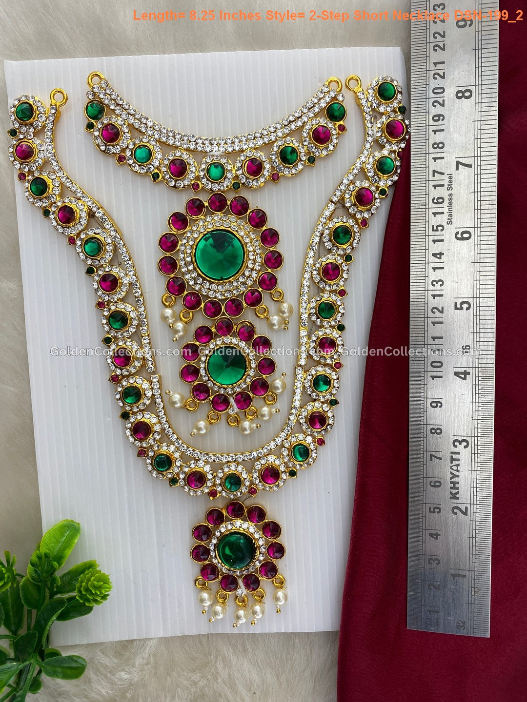 Hindu Goddess Jewellery - Ammavaru Short Necklace - DSN-199 2