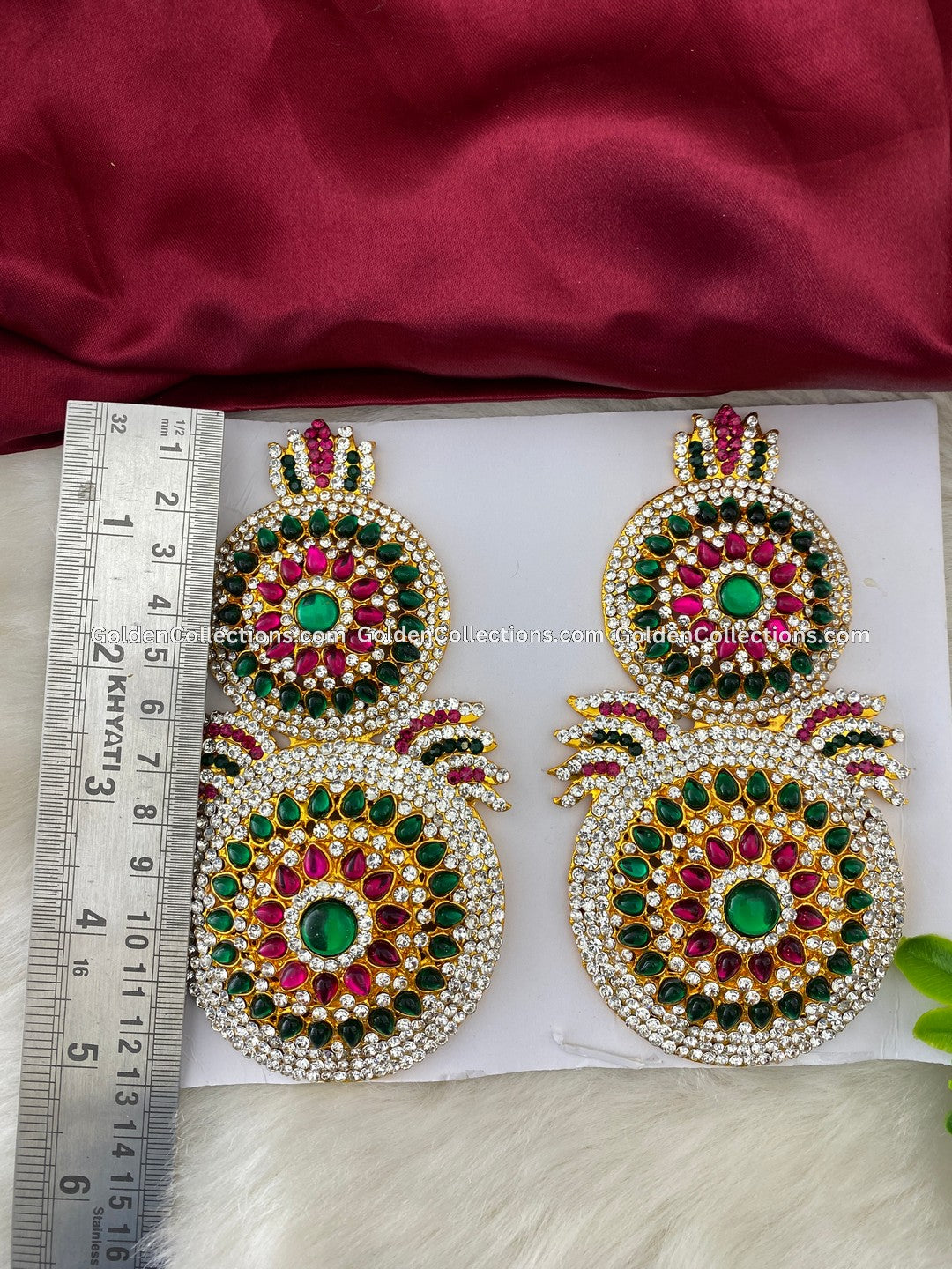 Hindu Goddess Jewellery Earrings - Ornate Adornments - DGE-126 2