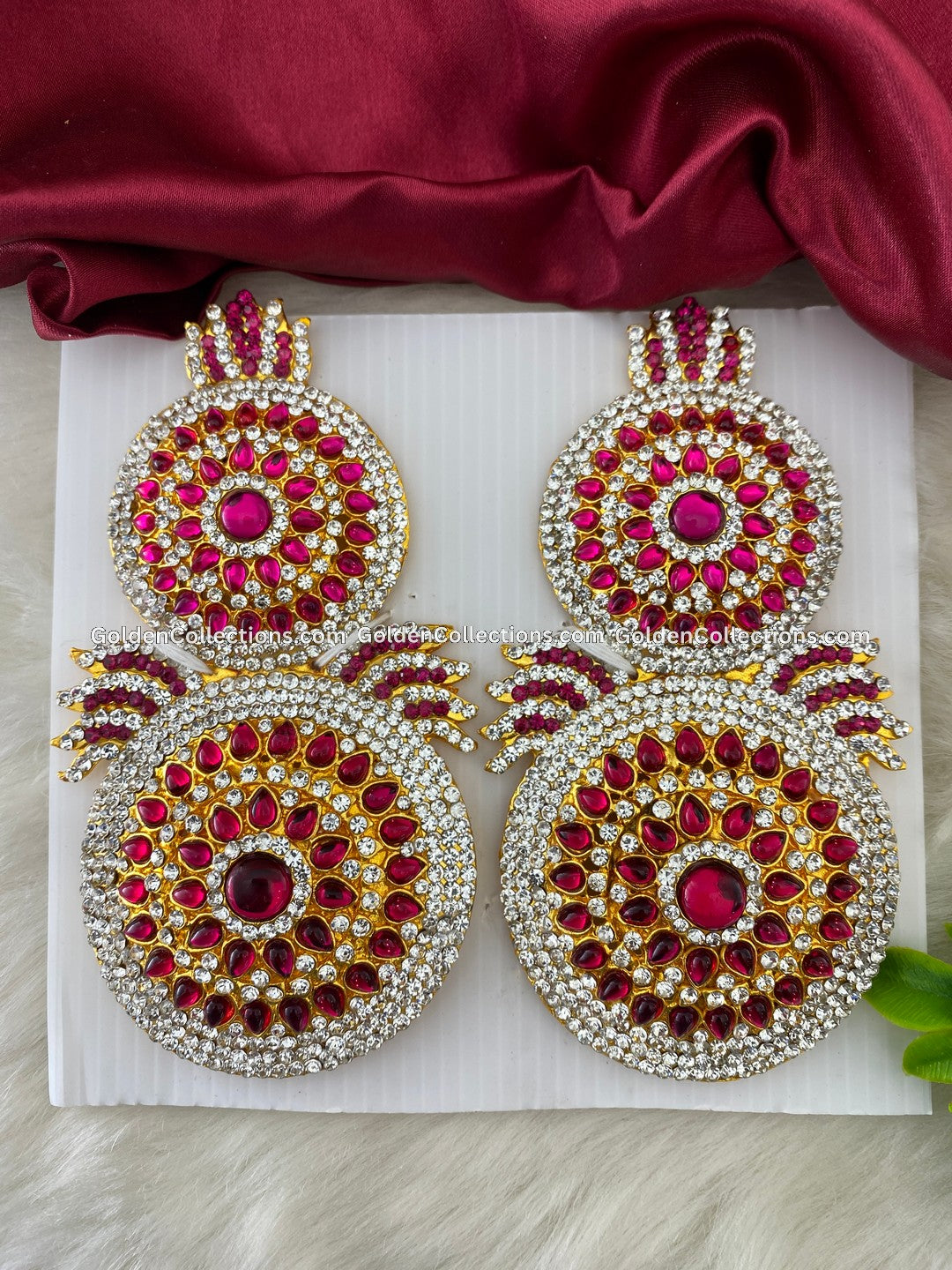 Hindu Goddess Jewellery Earrings - Ornate Divine Collection - DGE-176