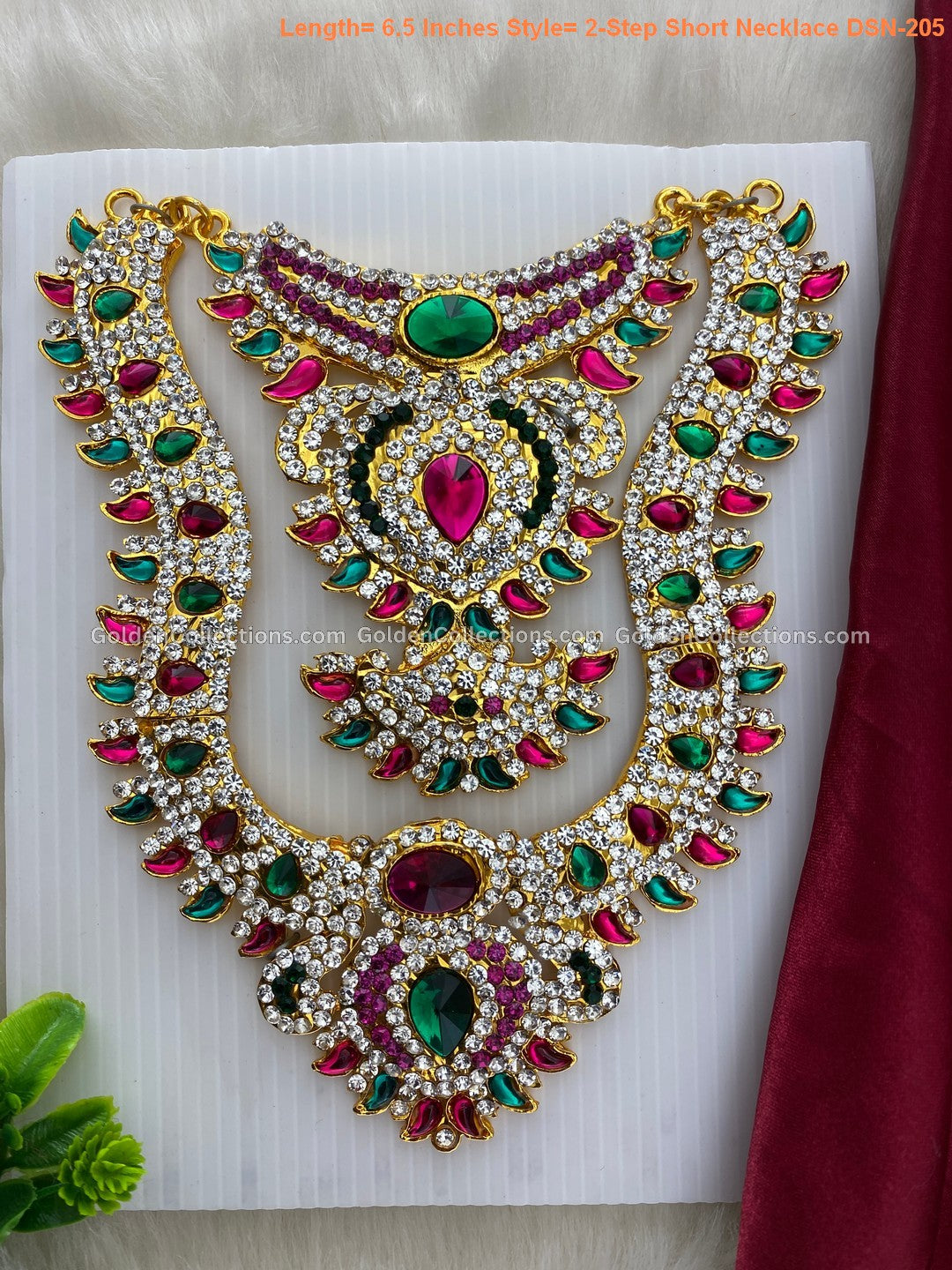 Hindu Goddess Jewellery - Ornate Deity Short Necklace - DSN-205