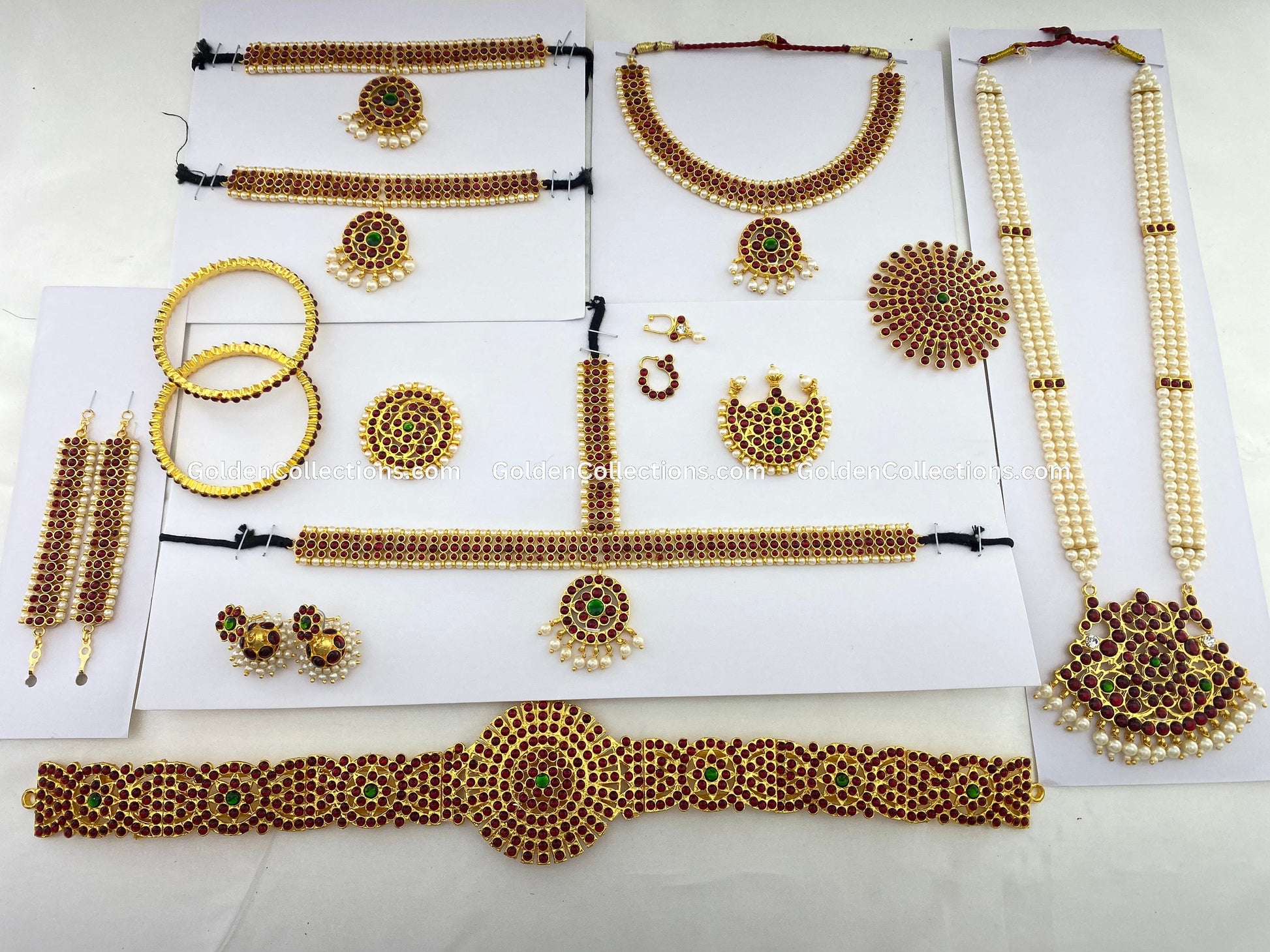 Indian Bharatanatyam Jewellery Set by GoldenCollections BDS-012