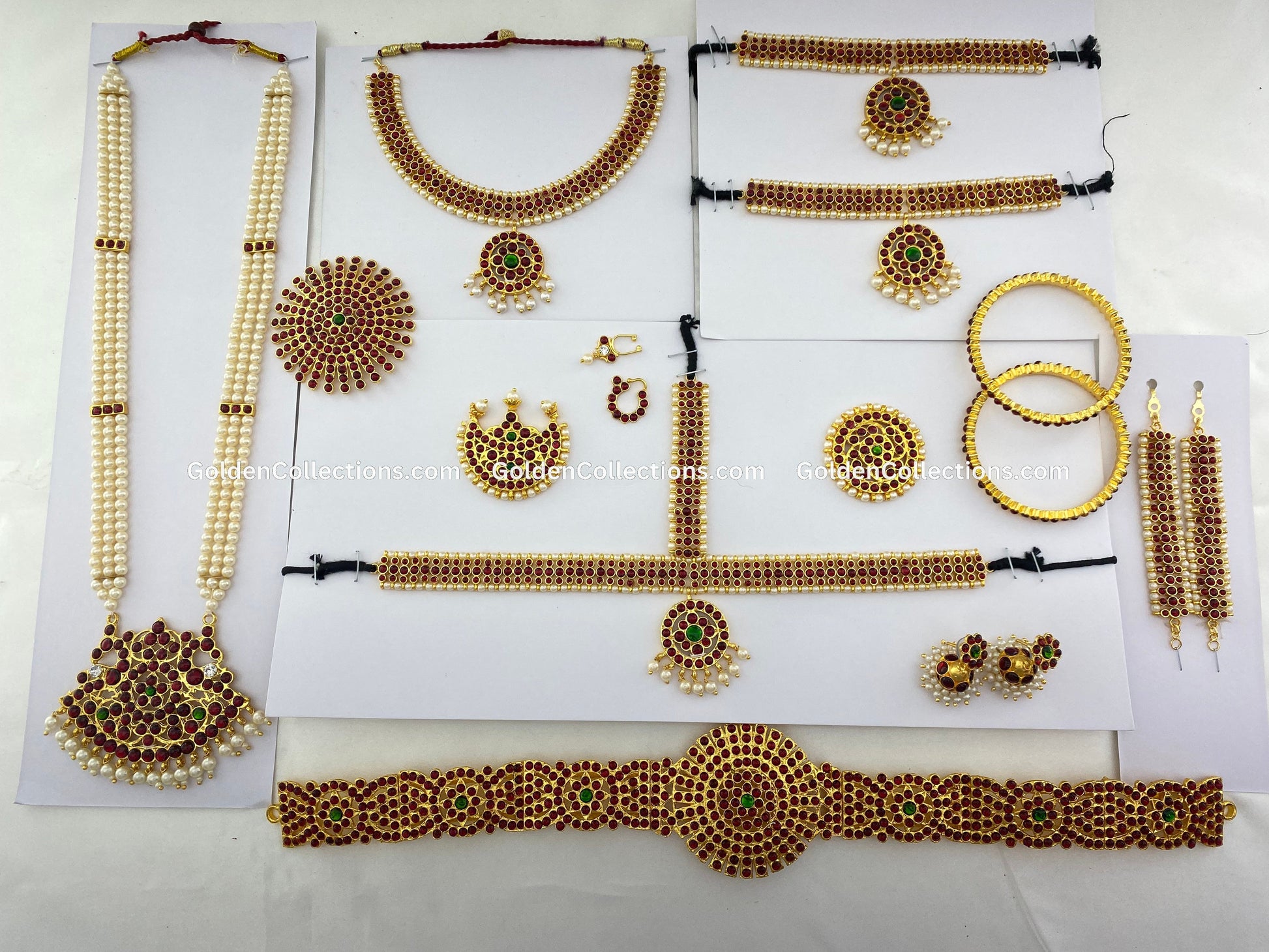 Indian Bharatanatyam Jewellery Set by GoldenCollections BDS-012 2