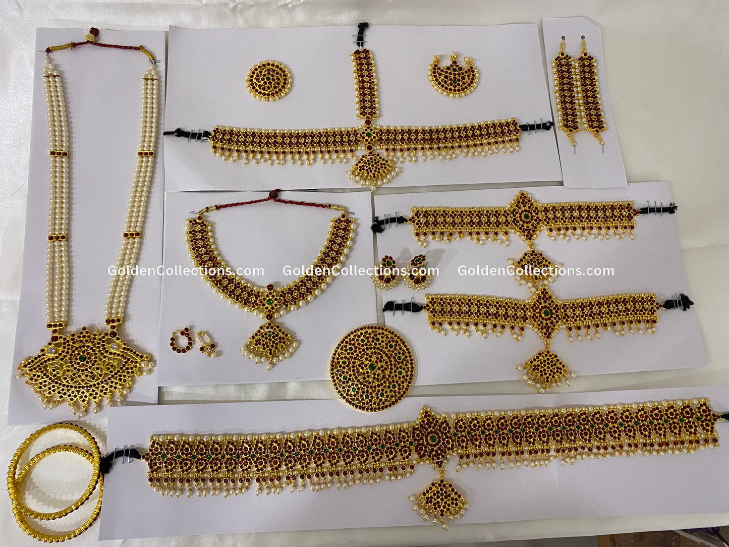 Indian Traditional Bharatanatyam Jewellery GoldenCollections BDS-034