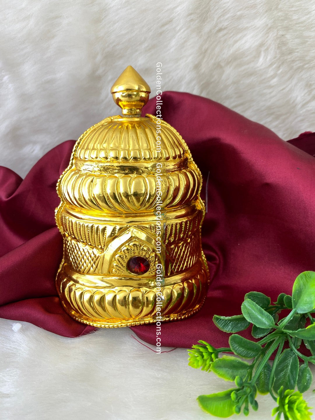 Indian Traditional Gold Plated God Goddess Mukut Kireedam - DGC-233