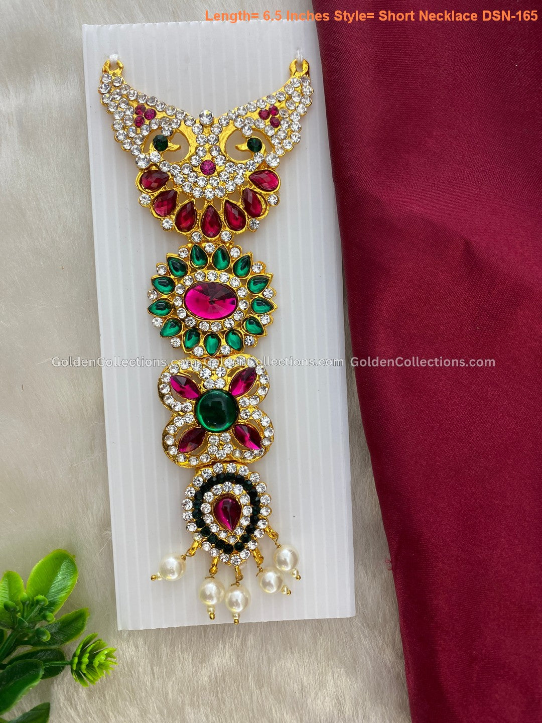 Jewellery Set for Goddess - Goddess Lakshmi Short Haram - DSN-165