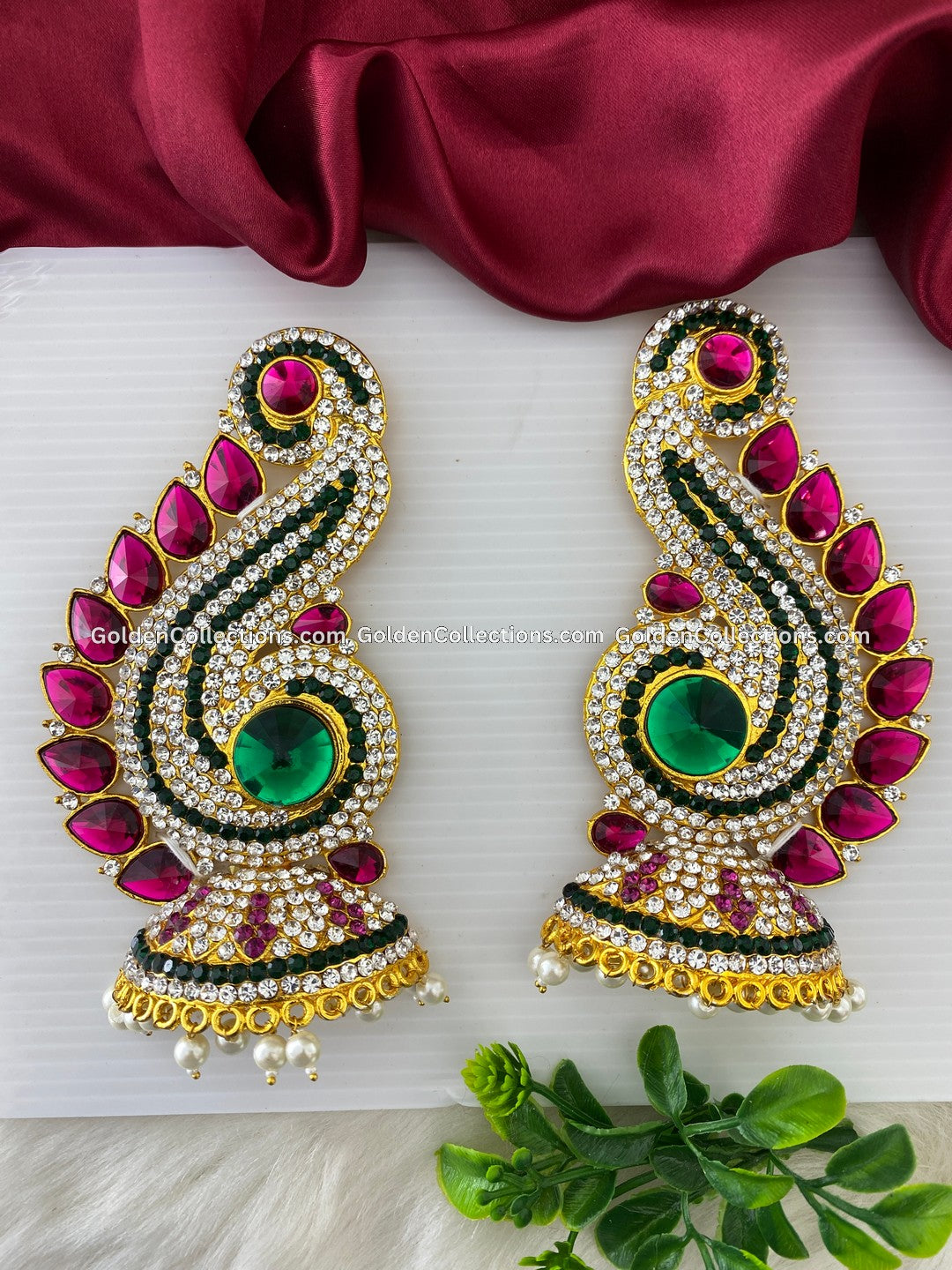 Karna Pathakkam for Goddess Idol - Ornate Divine Earrings - DGE-155