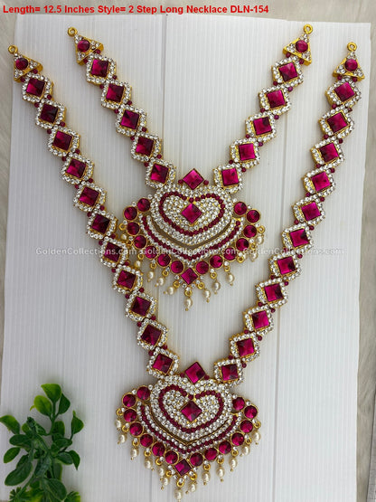 Long Necklace with Deity Pendant: Graceful Adornments DLN-154