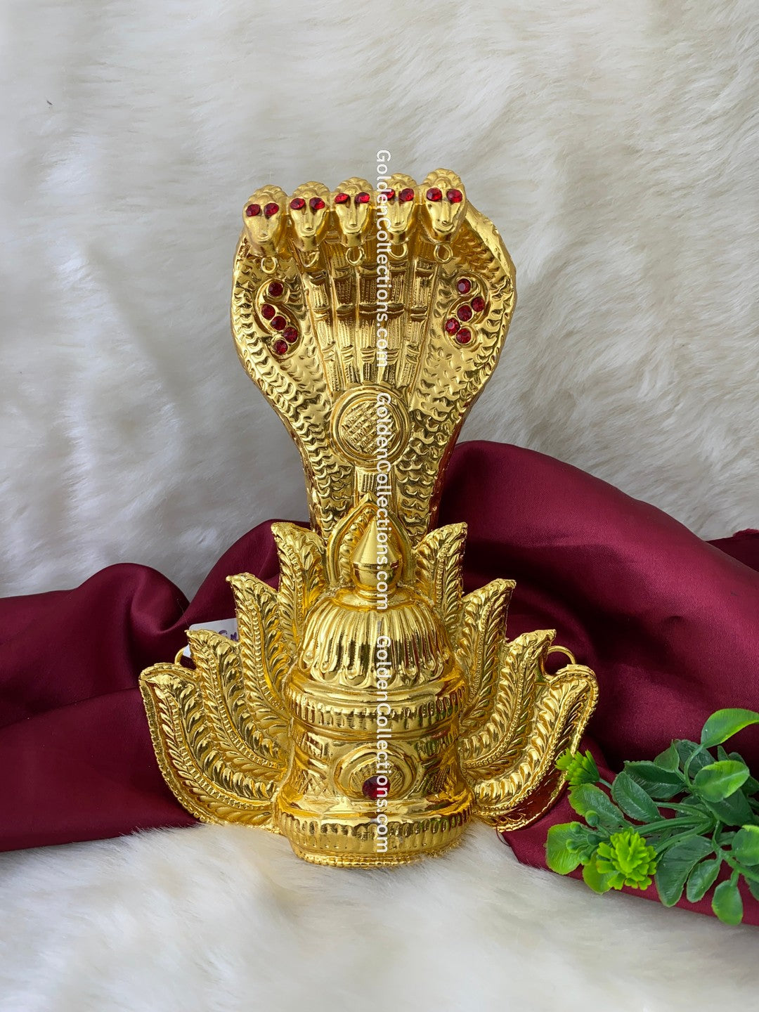 Online: Gold Plated Goddess Amman Crown Mukut - DGC-204