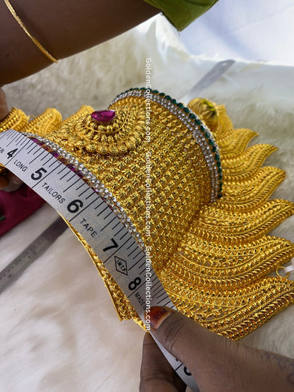 Online: Gold Plated Sacred Amman Kireedam Crown - DGC-214 3
