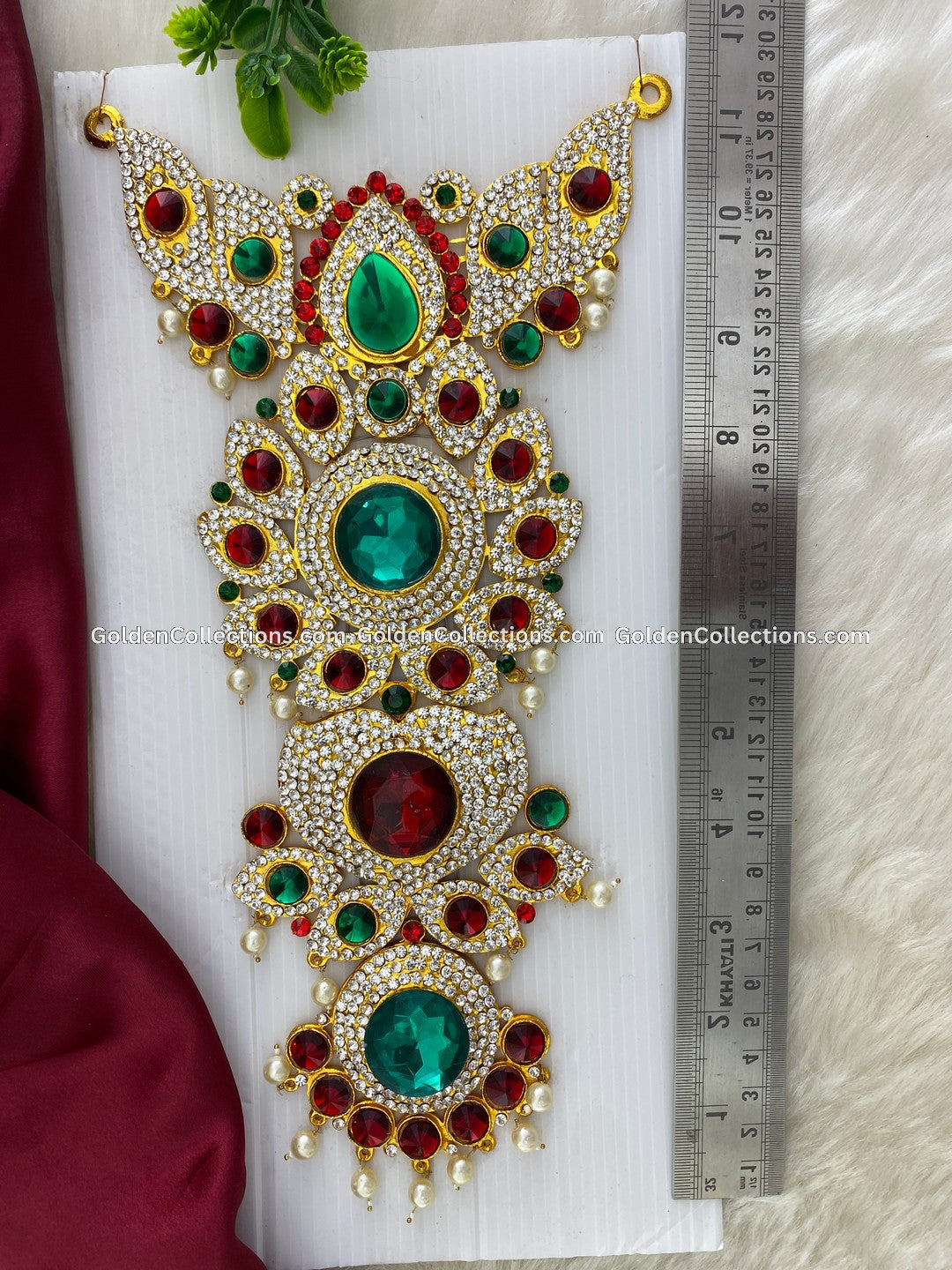 Ornate Deity Long Haram - Indian God Jewellery Set DLN-058 2