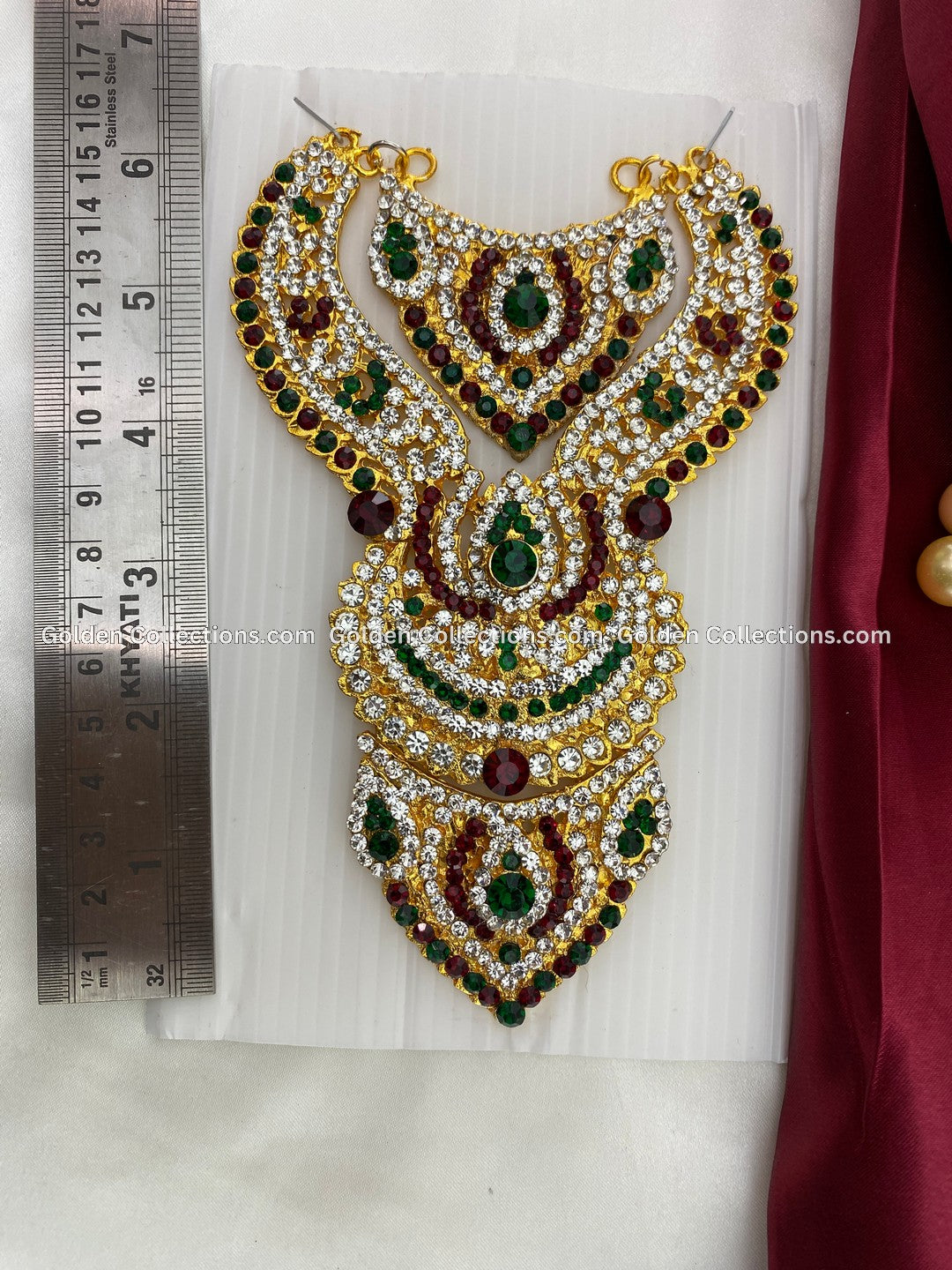 Ornate Deity Short Necklace - GoldenCollections DSN-038 2