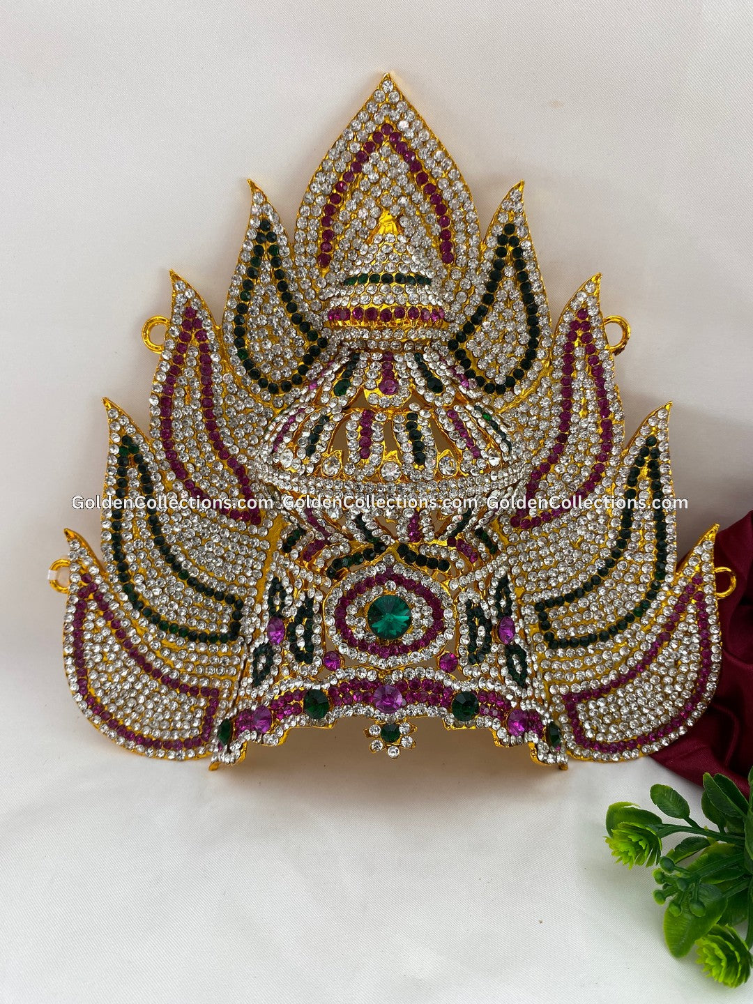 Ornate Mukut Kireedam for Goddess - GoldenCollections DGC-047