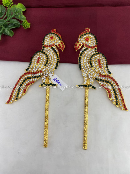 Parrot Goddess Parvathi Ornament Deity Jewelry GDW-005 2