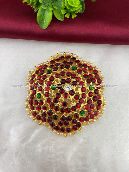 Bharatanatyam Rakodi Hair Ornament Design for Bharatanatyam and Kuchipudi dance hairstyle