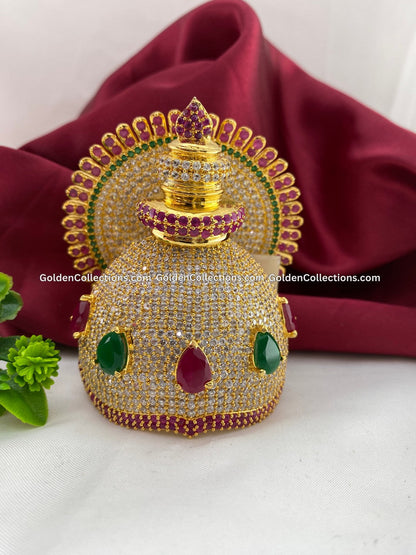 Royal Crown Mukut for Hindu Deity - GoldenCollections DGC-153 2